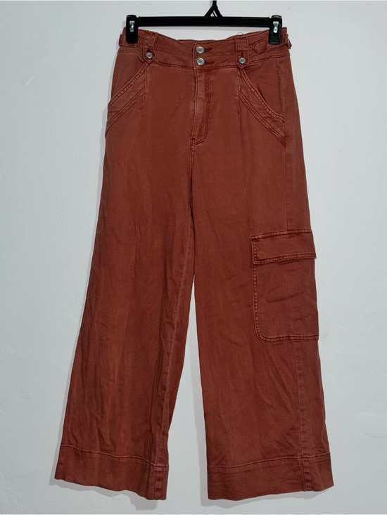 Pilcro Pants - Pilcro Wide-Leg Cargo Pants — Rust Brown